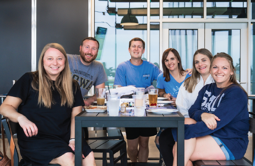 5 alumni at iron tee