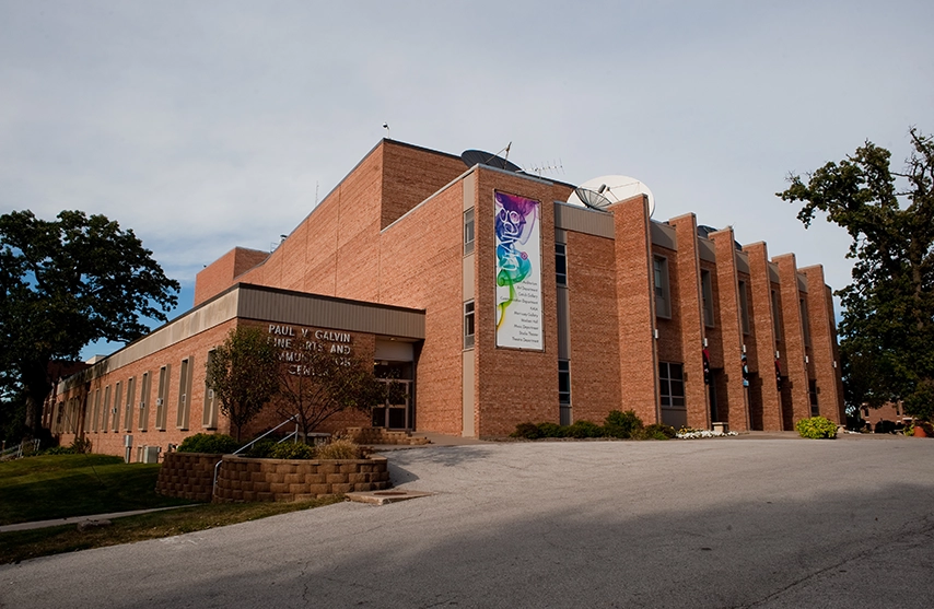 The outside of the Galvin Arts Center.