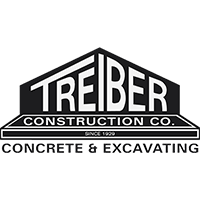 The black and white logo for Treiber Construction Co.