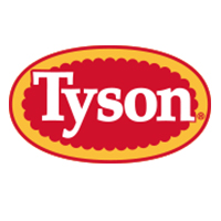 The red and orange logo of Tyson foods.